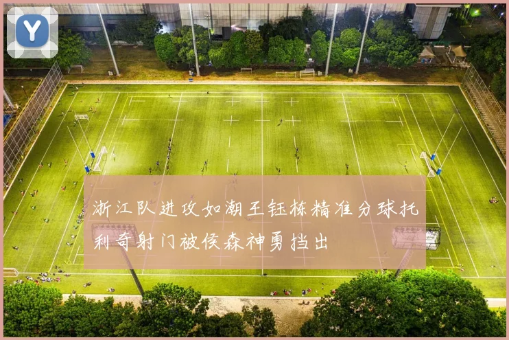 浙江队进攻如潮王钰栋精准分球托利奇射门被侯森神勇挡出