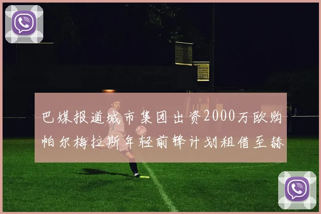 巴媒报道城市集团出资2000万欧购帕尔梅拉斯年轻前锋计划租借至赫罗纳